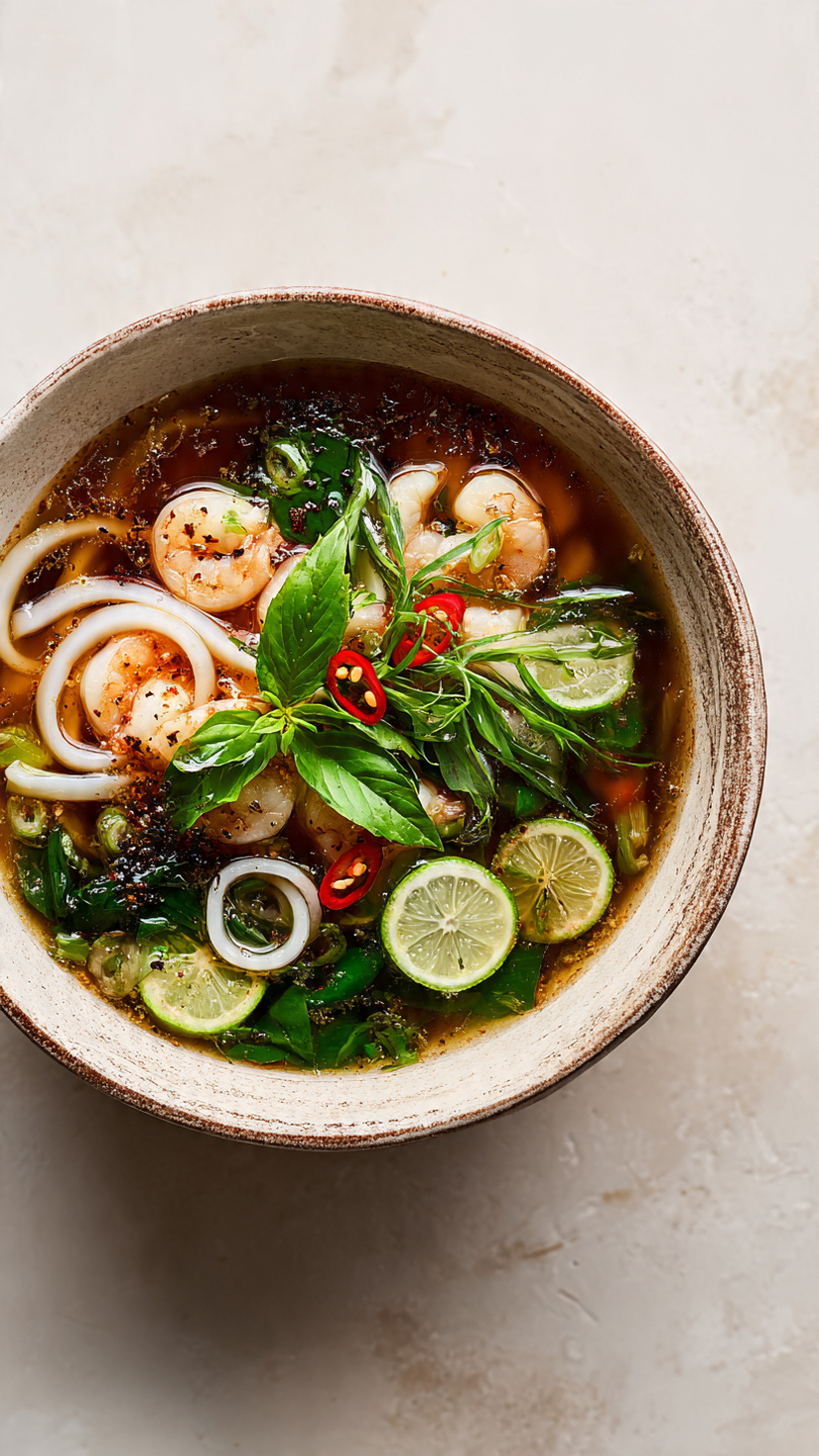 Vietnamese Vermicelli Noodle Bowl (Bún with Fresh Herbs and Dipping Sauce)