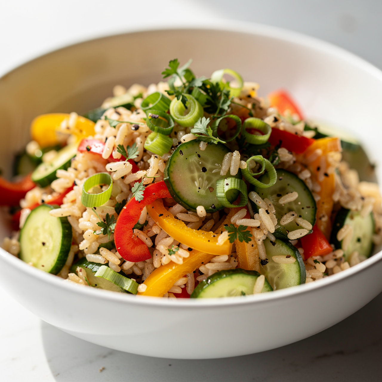 Bang Bang Crispy Rice Salad (Cold Rice Salad Recipe)