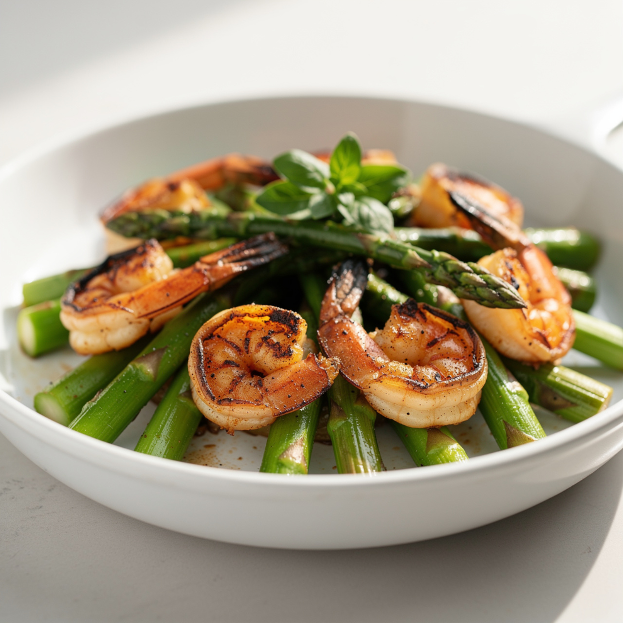 Blackened Shrimp and Asparagus Skillet