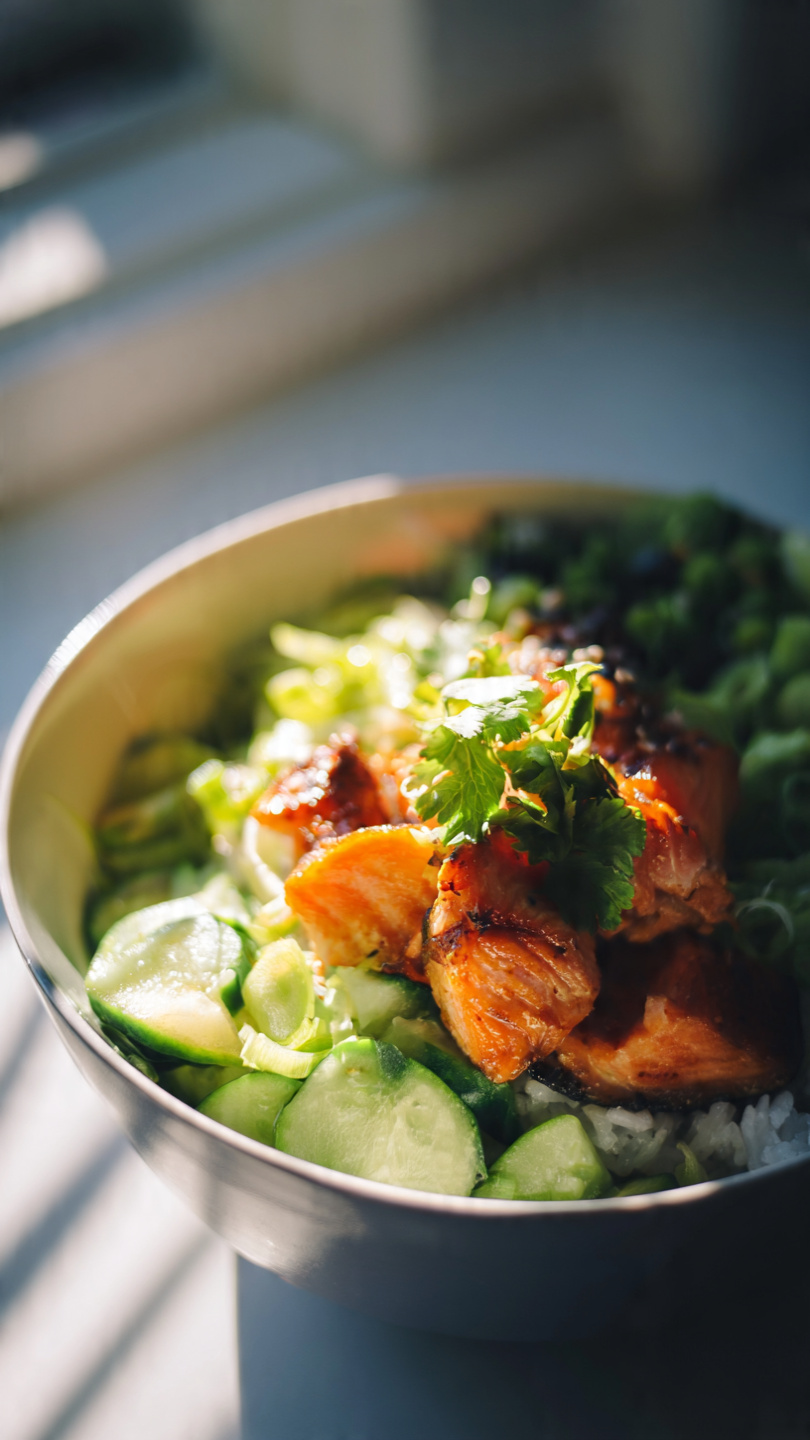 Teriyaki Salmon Rice Bowl