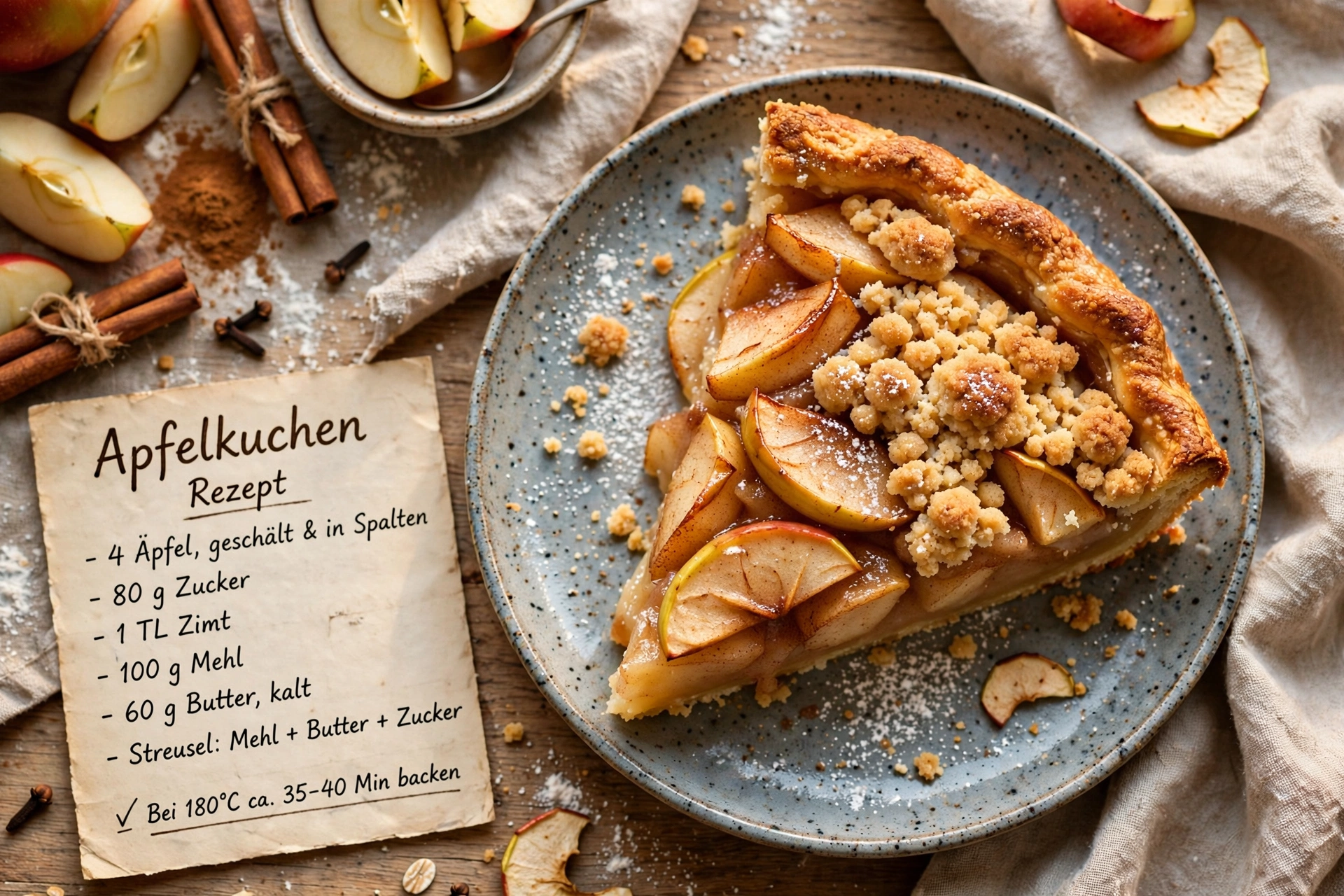 German Apple Pie (Apfelkuchen)