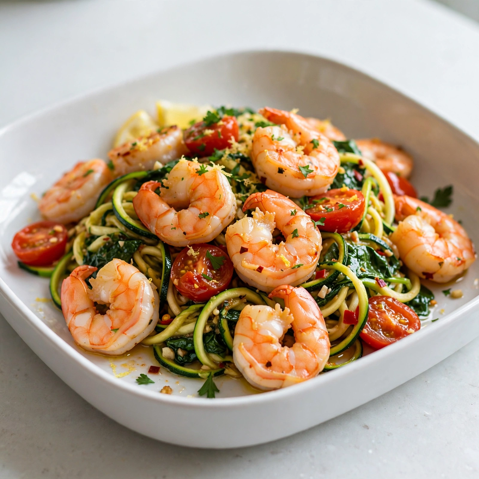 Healthy Shrimp Scampi
