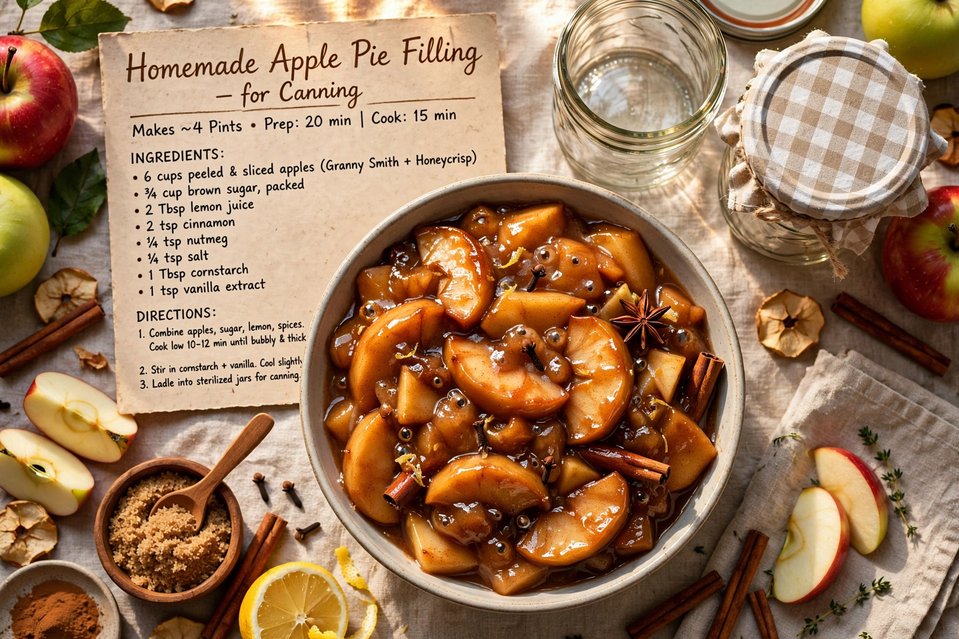Homemade Apple Pie Filling for Canning